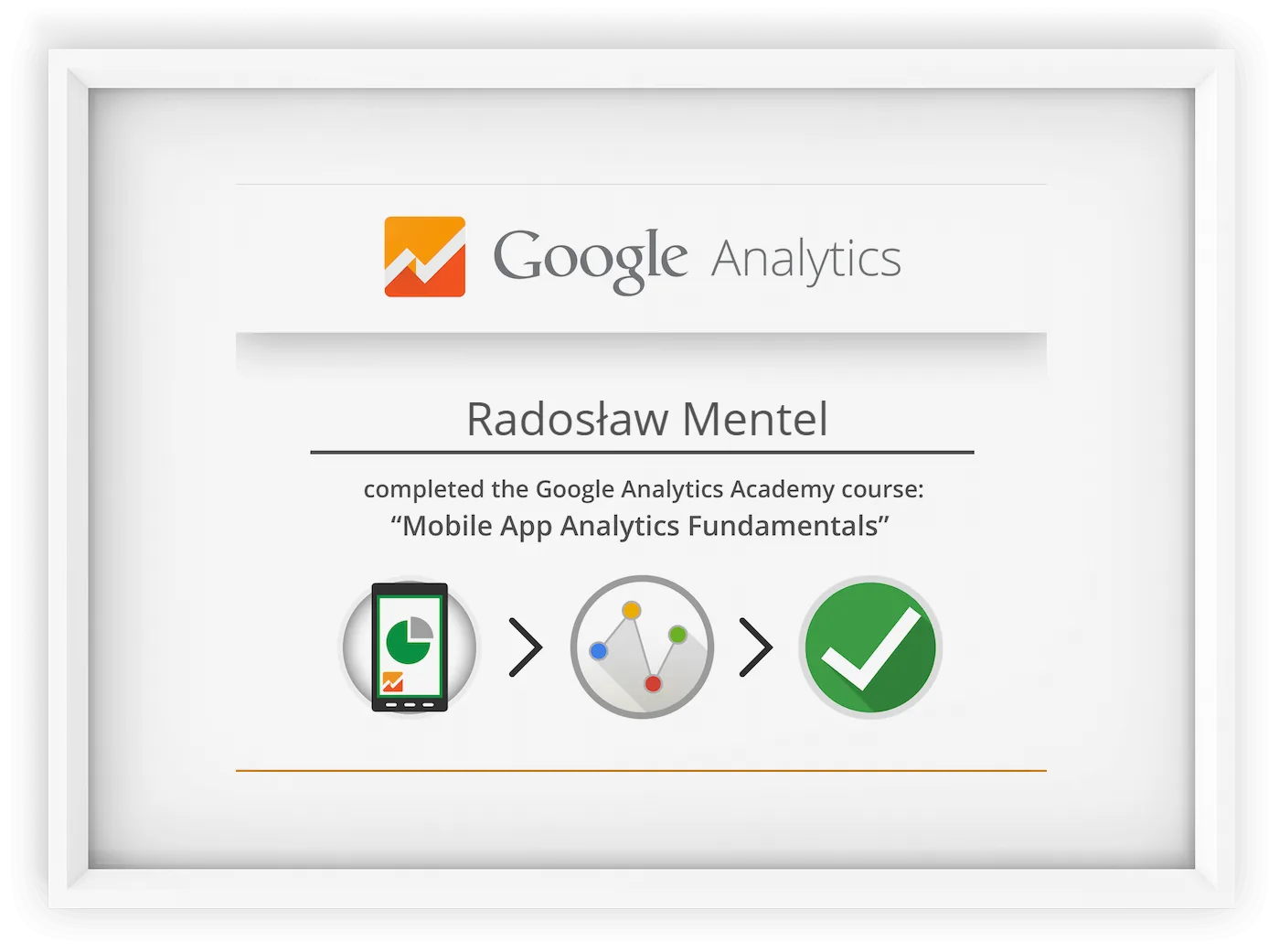 Google certificate - Mobile App Analytics Fundamentals, Radosław Mentel